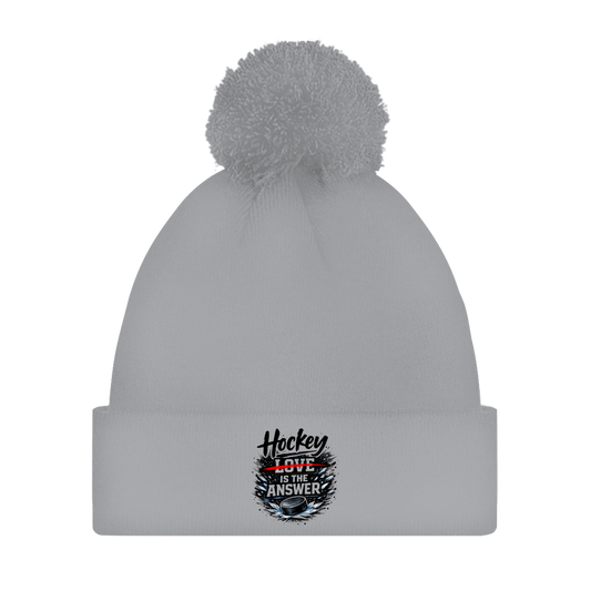 Bommelmütze HOCKEY IS THE ANSWER