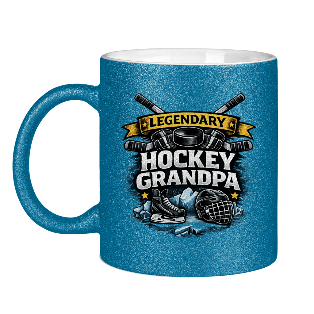 Glitzertasse LEGENDARY HOCKEY GRANDPA