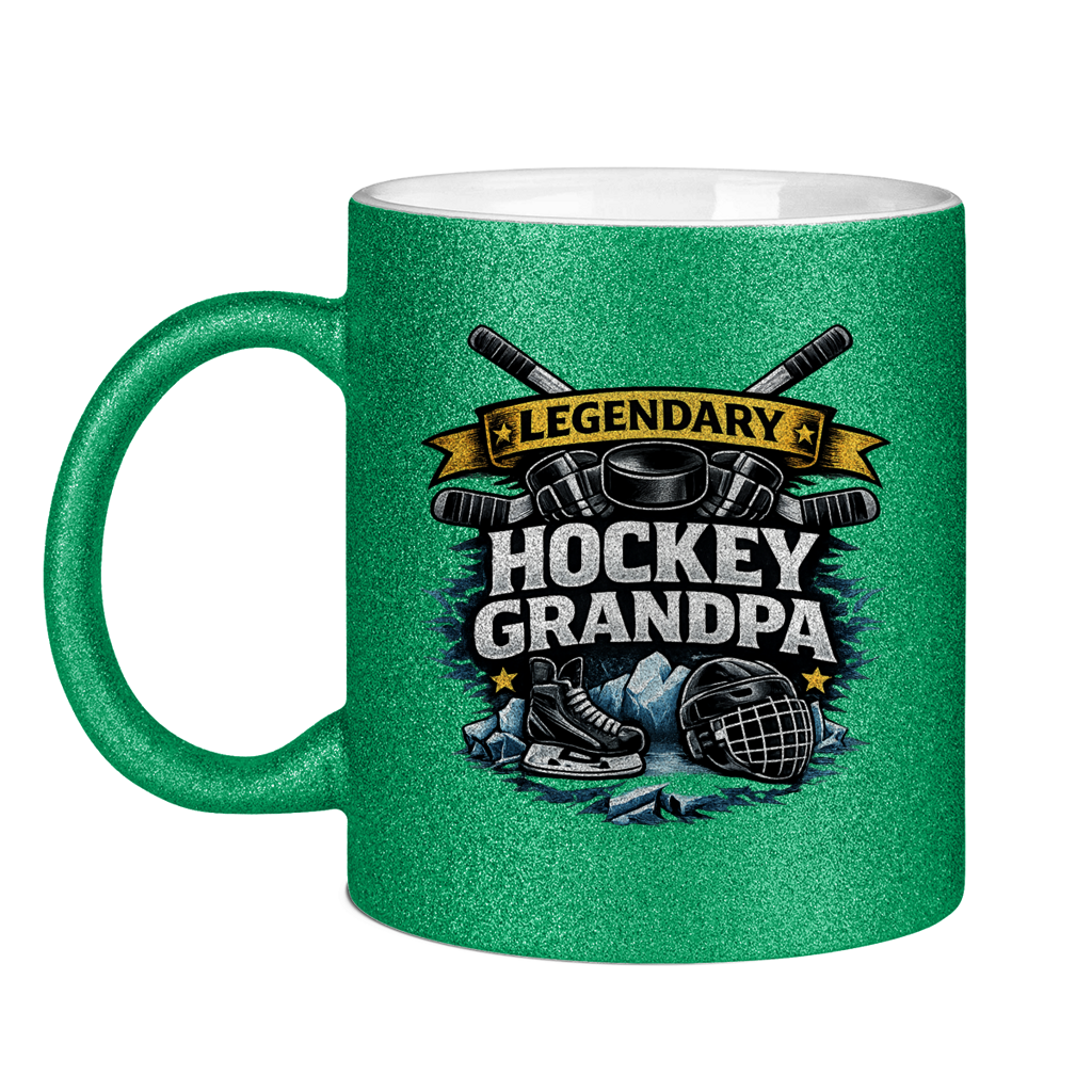 Glitzertasse LEGENDARY HOCKEY GRANDPA