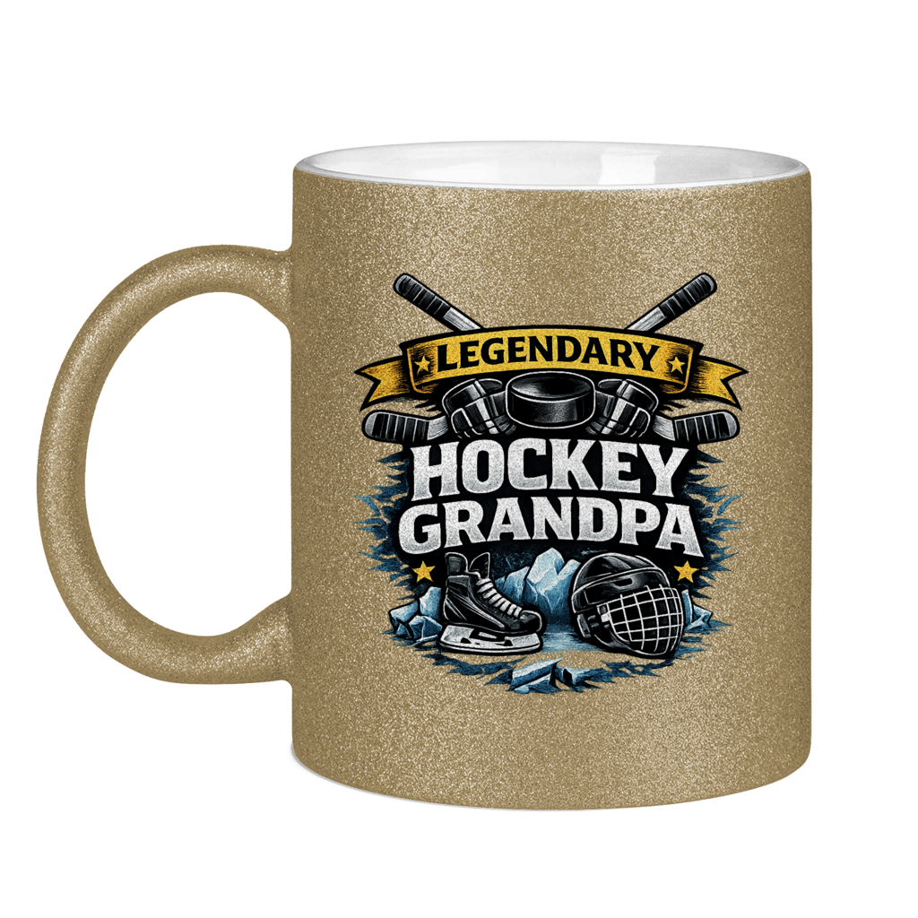 Glitzertasse LEGENDARY HOCKEY GRANDPA
