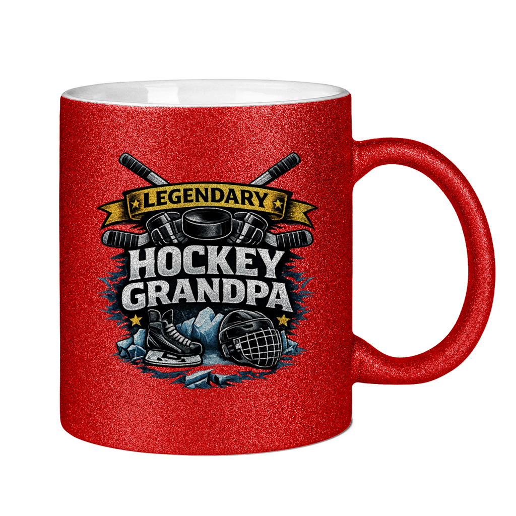 Glitzertasse LEGENDARY HOCKEY GRANDPA
