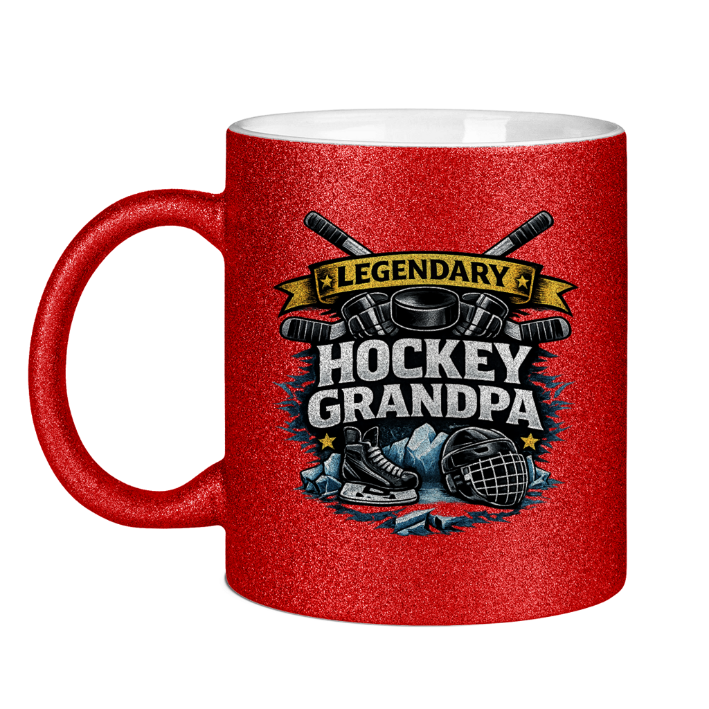 Glitzertasse LEGENDARY HOCKEY GRANDPA