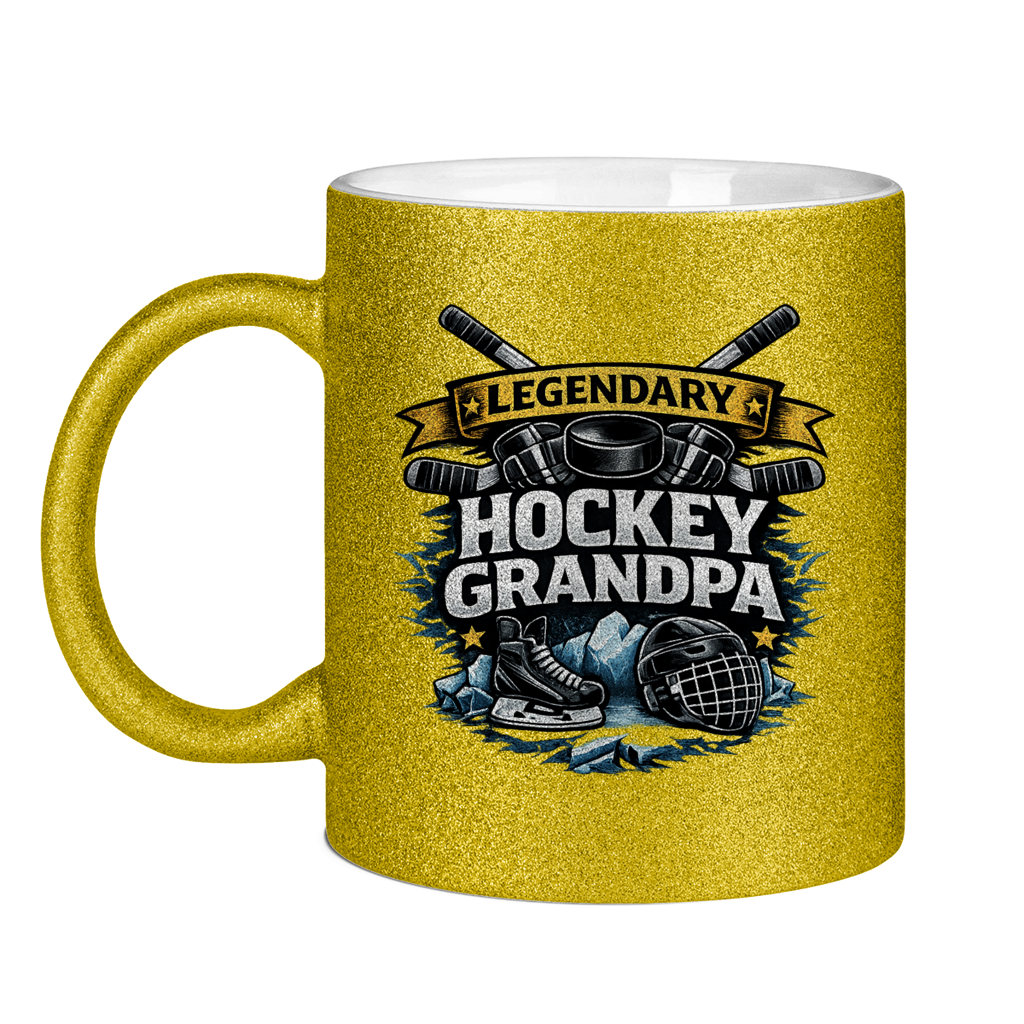 Glitzertasse LEGENDARY HOCKEY GRANDPA