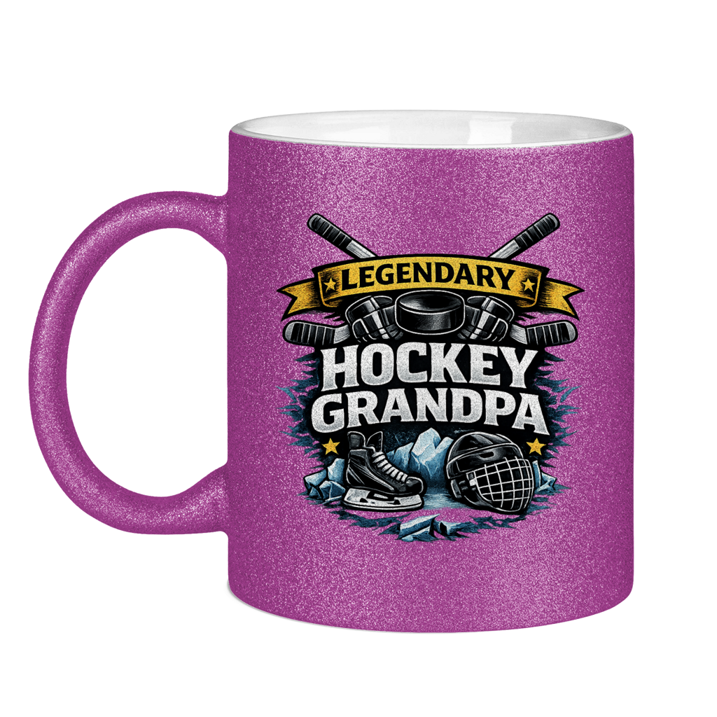Glitzertasse LEGENDARY HOCKEY GRANDPA