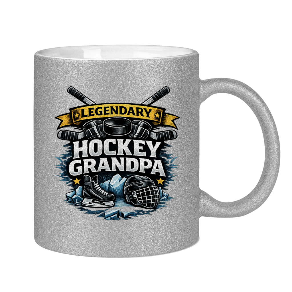 Glitzertasse LEGENDARY HOCKEY GRANDPA
