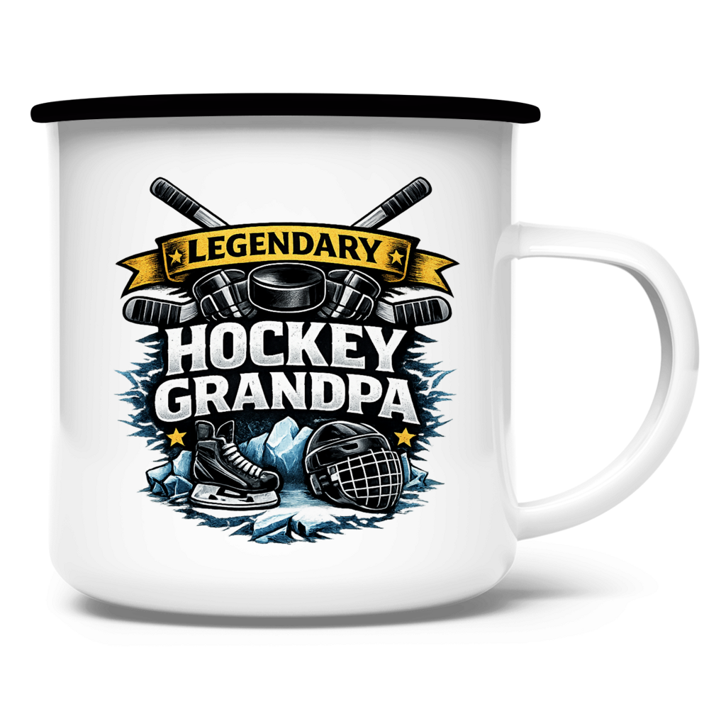 Emaille Tasse LEGENDARY HOCKEY GRANDPA