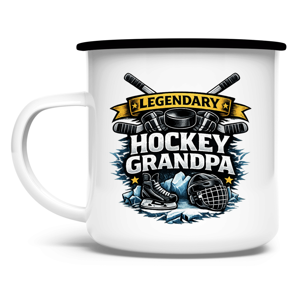 Emaille Tasse LEGENDARY HOCKEY GRANDPA