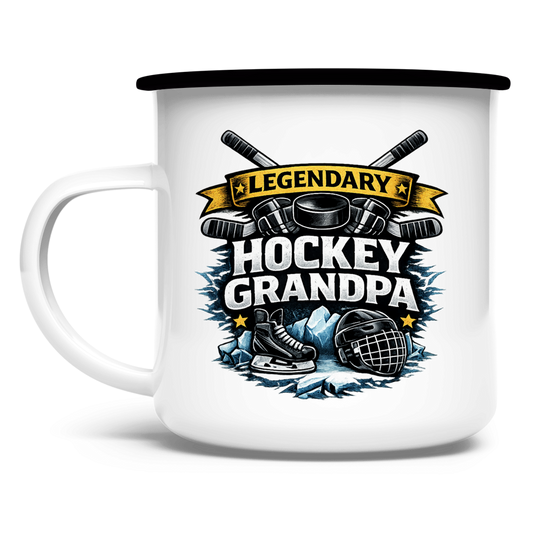 Emaille Tasse LEGENDARY HOCKEY GRANDPA