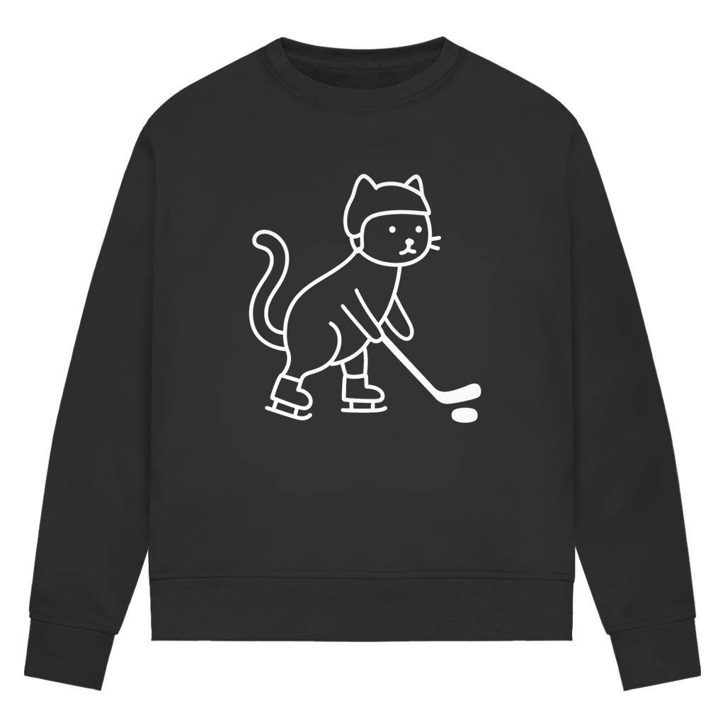 Ladies Sweatshirt HOCKEY CAT