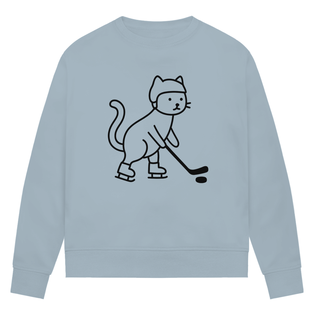 Ladies Sweatshirt HOCKEY CAT