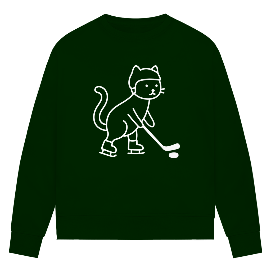 Ladies Sweatshirt HOCKEY CAT