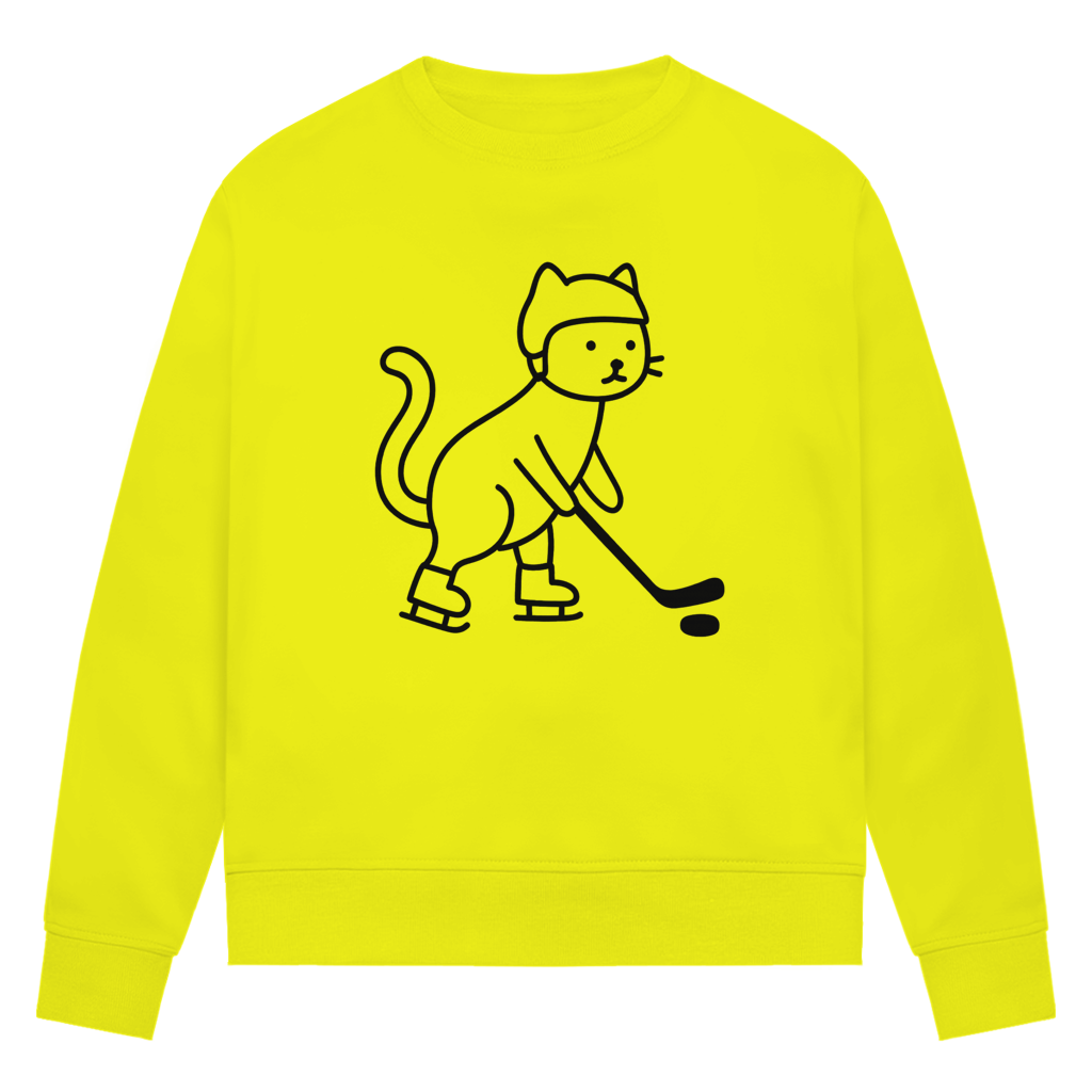 Ladies Sweatshirt HOCKEY CAT