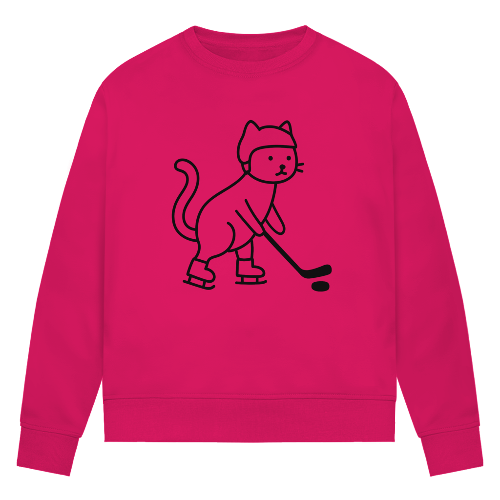 Ladies Sweatshirt HOCKEY CAT
