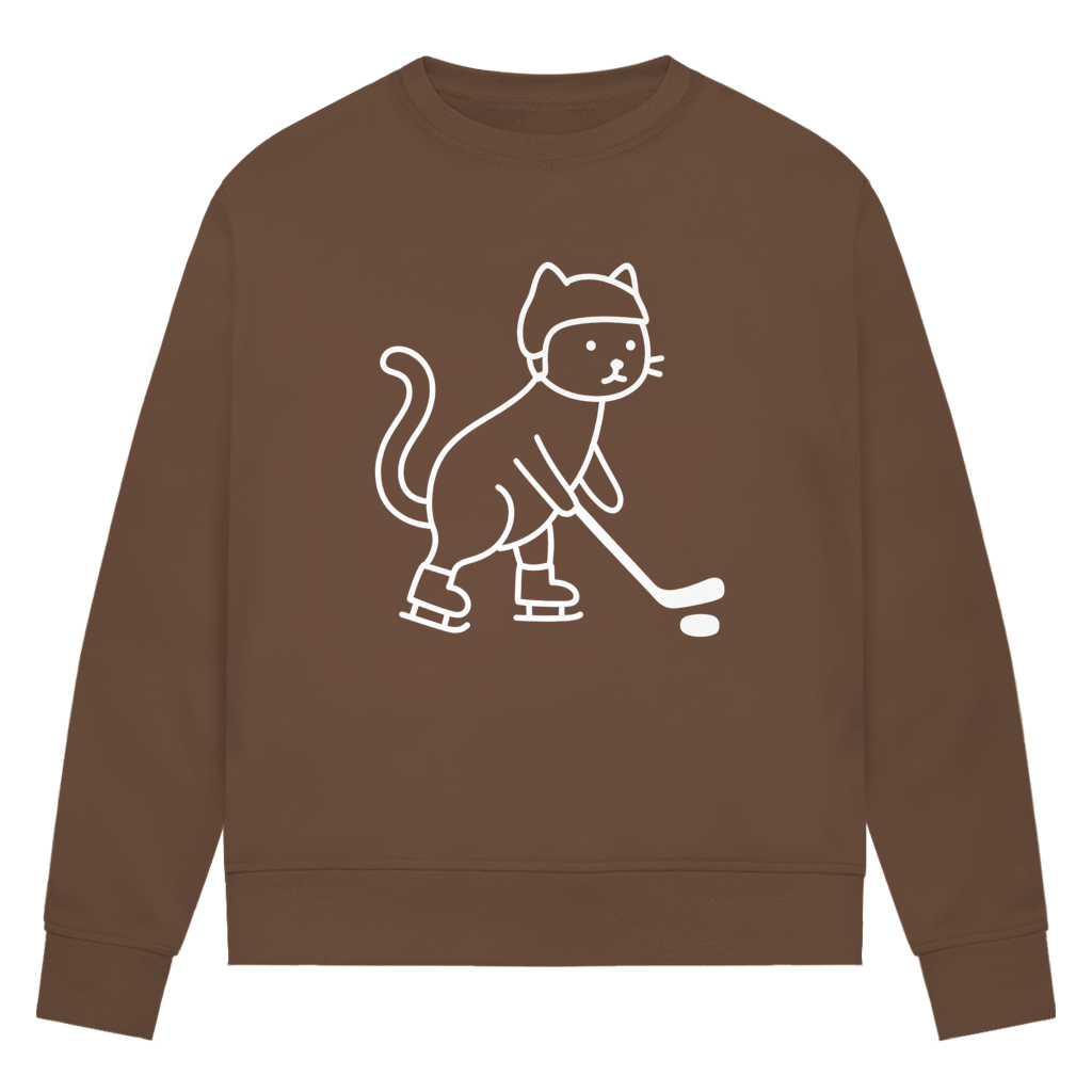 Ladies Sweatshirt HOCKEY CAT