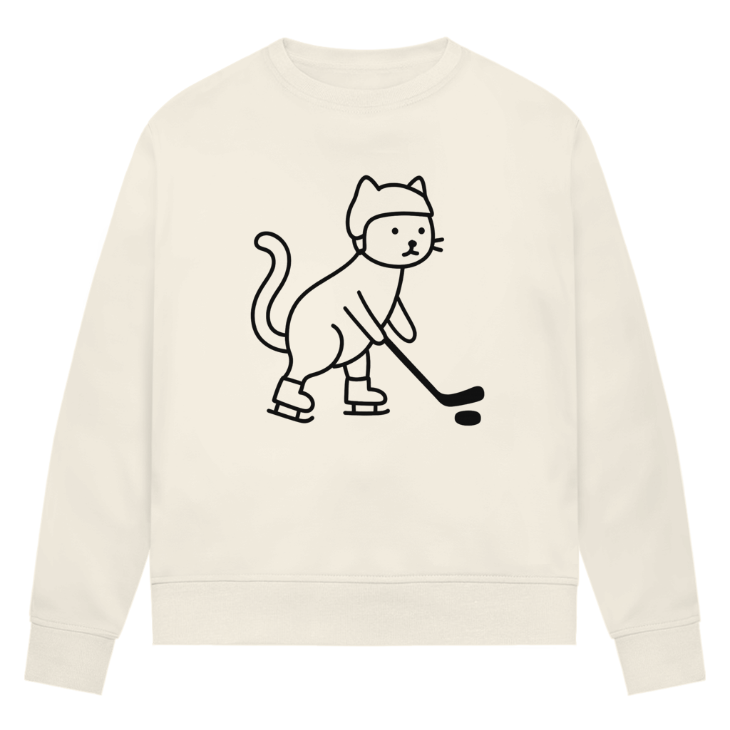 Ladies Sweatshirt HOCKEY CAT