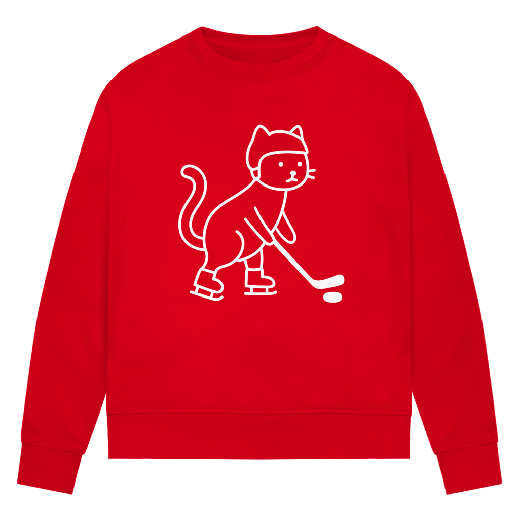 Ladies Sweatshirt HOCKEY CAT