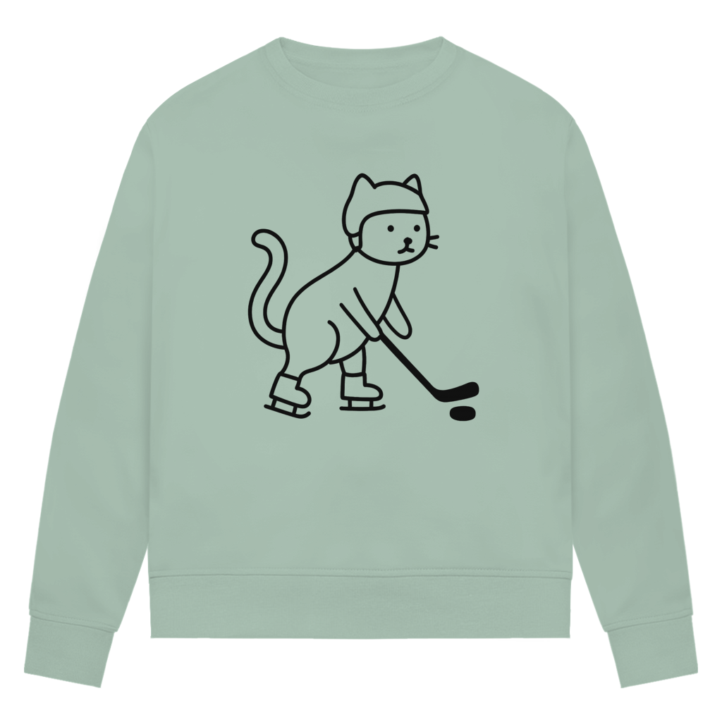 Ladies Sweatshirt HOCKEY CAT