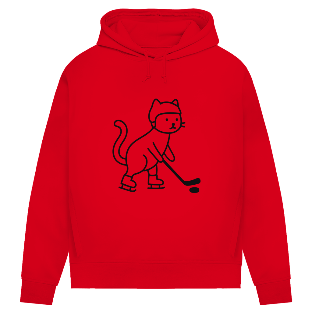 Damen Premium Hoodie HOCKEY CAT