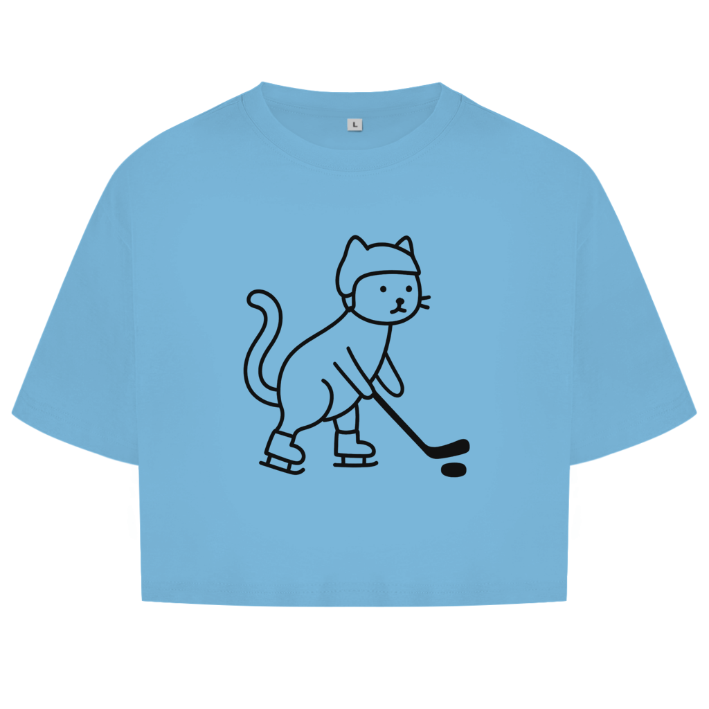 Ladies Crop Top HOCKEY CAT