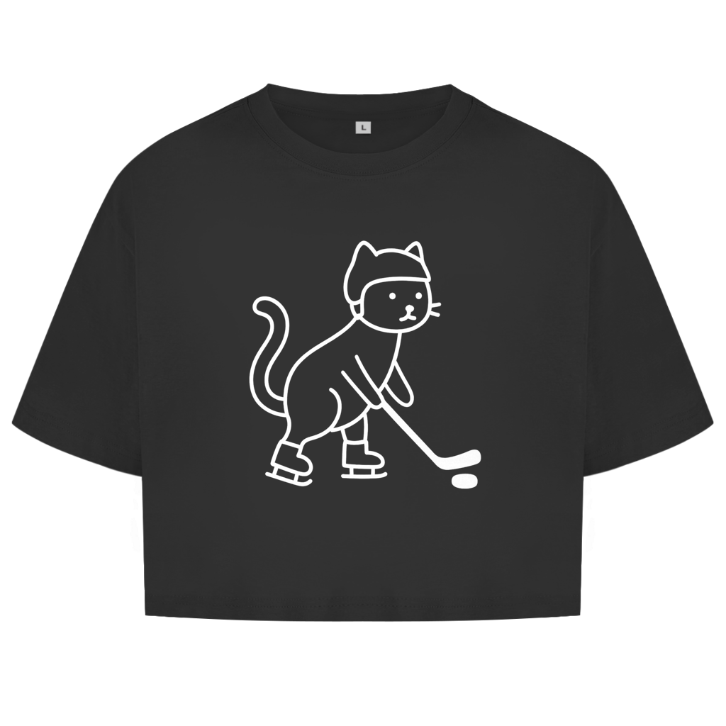 Ladies Crop Top HOCKEY CAT
