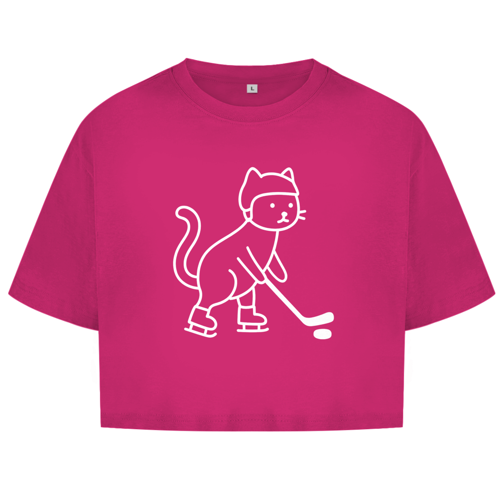 Ladies Crop Top HOCKEY CAT