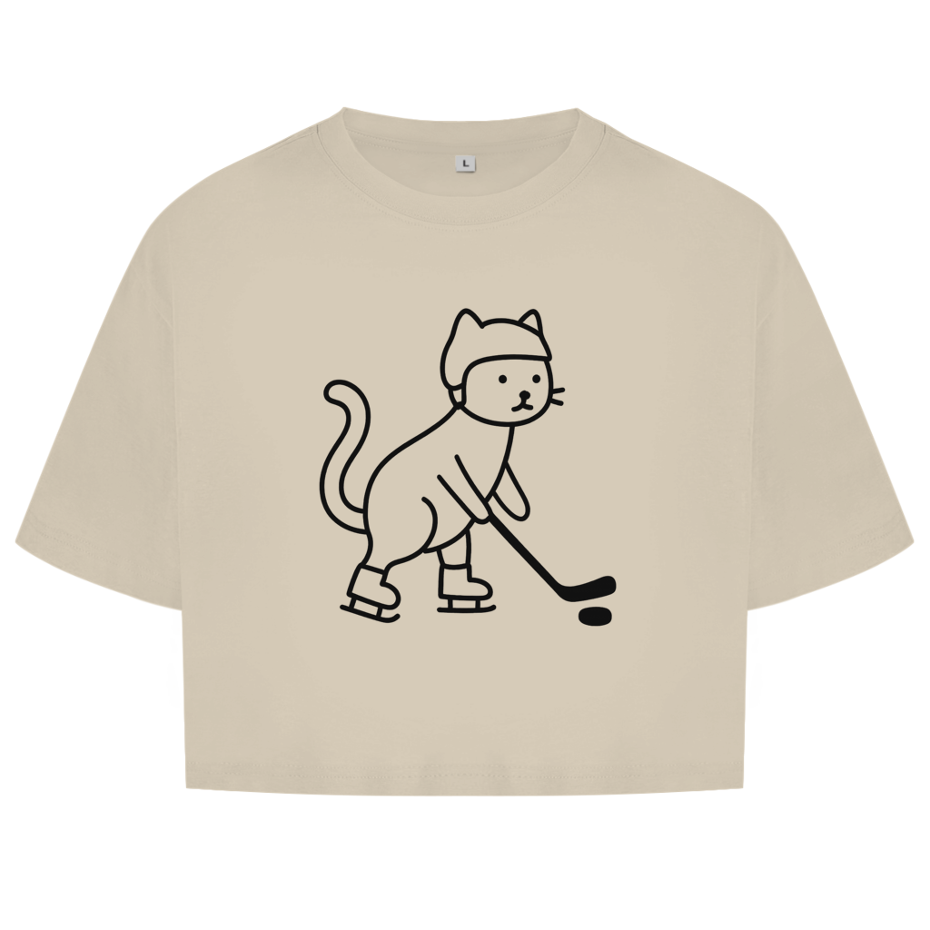 Ladies Crop Top HOCKEY CAT