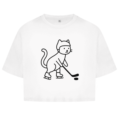 Ladies Crop Top HOCKEY CAT