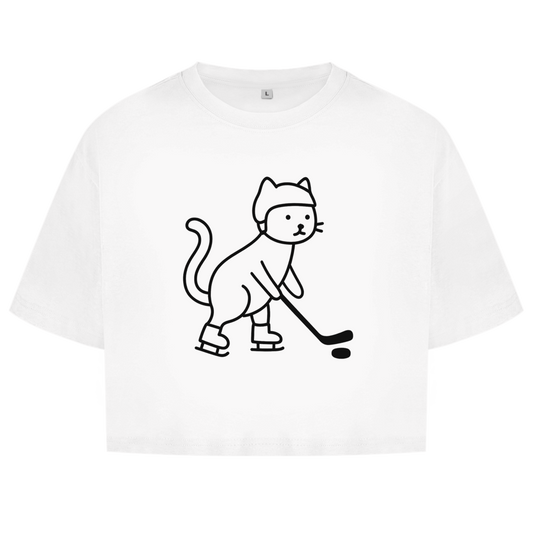 Ladies Crop Top HOCKEY CAT