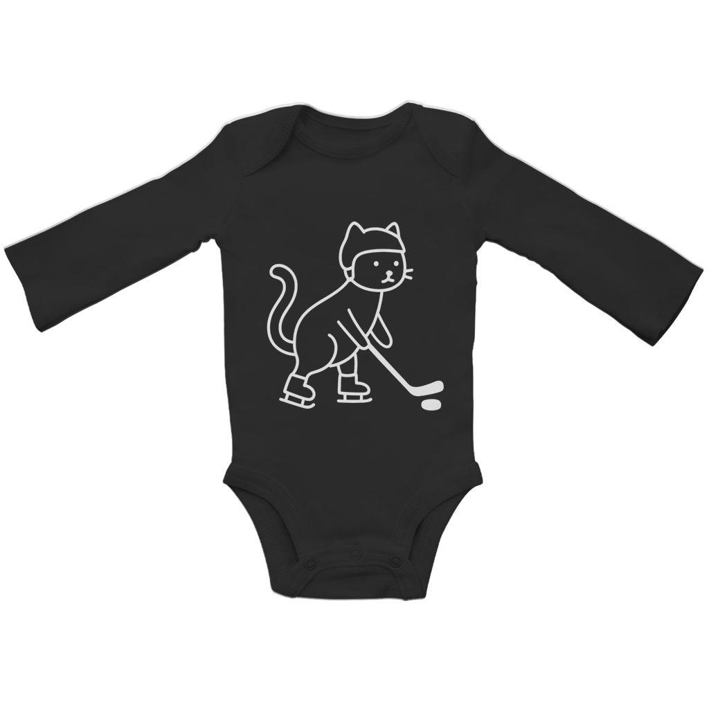 Babybody Langarm HOCKEY CAT