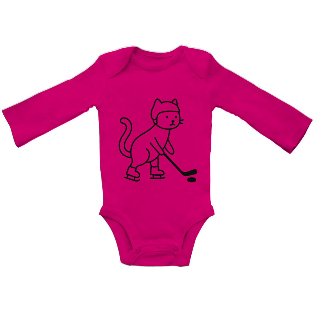 Babybody Langarm HOCKEY CAT