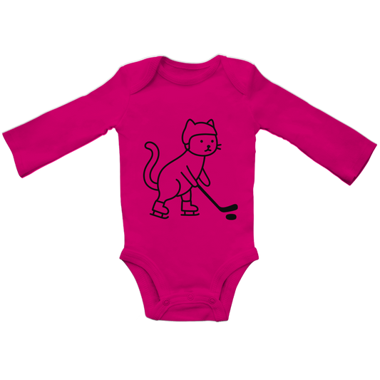 Babybody Langarm HOCKEY CAT