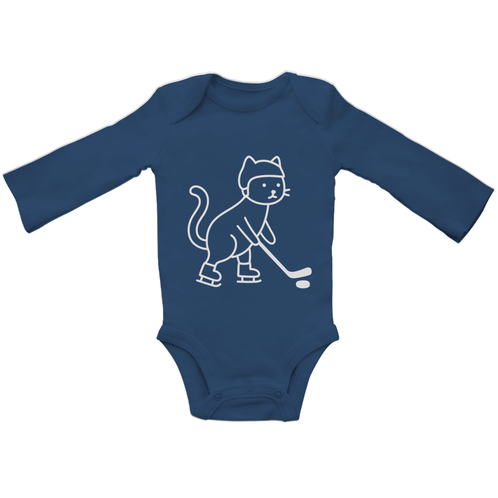 Babybody Langarm HOCKEY CAT