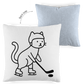 Kopfkissen zweifarbig HOCKEY CAT