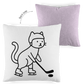 Kopfkissen zweifarbig HOCKEY CAT