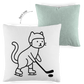 Kopfkissen zweifarbig HOCKEY CAT