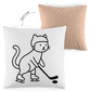 Kopfkissen zweifarbig HOCKEY CAT