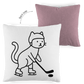 Kopfkissen zweifarbig HOCKEY CAT