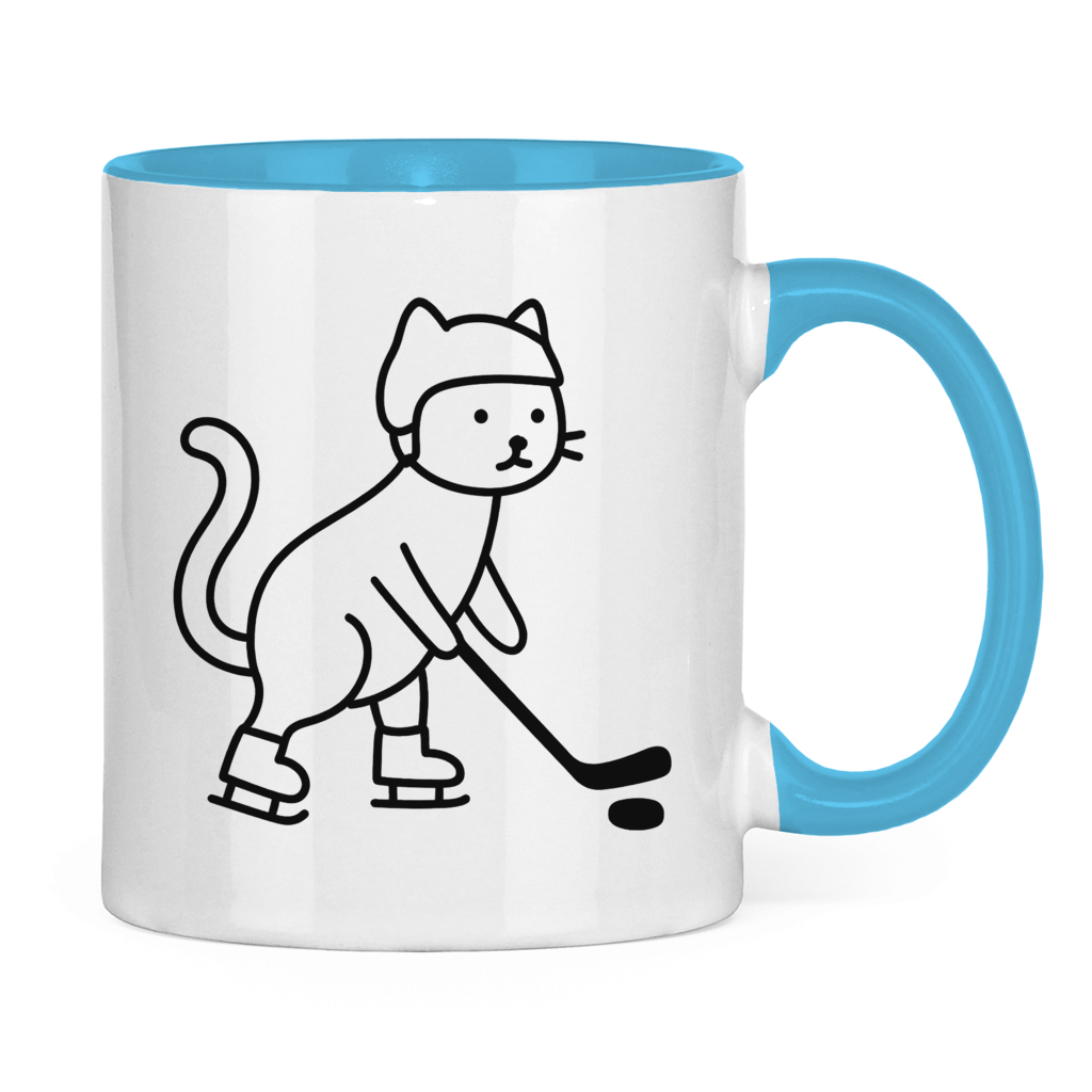 Tasse zweifarbig HOCKEY CAT