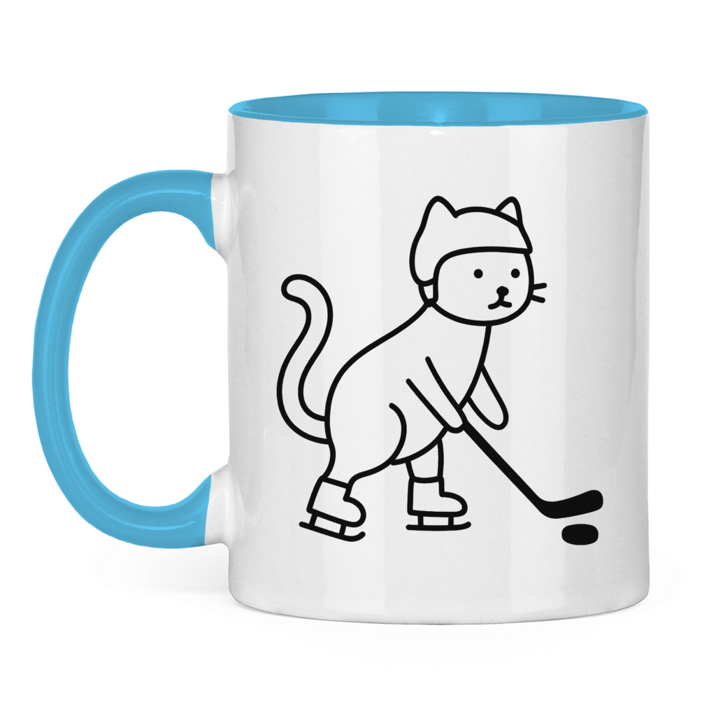 Tasse zweifarbig HOCKEY CAT