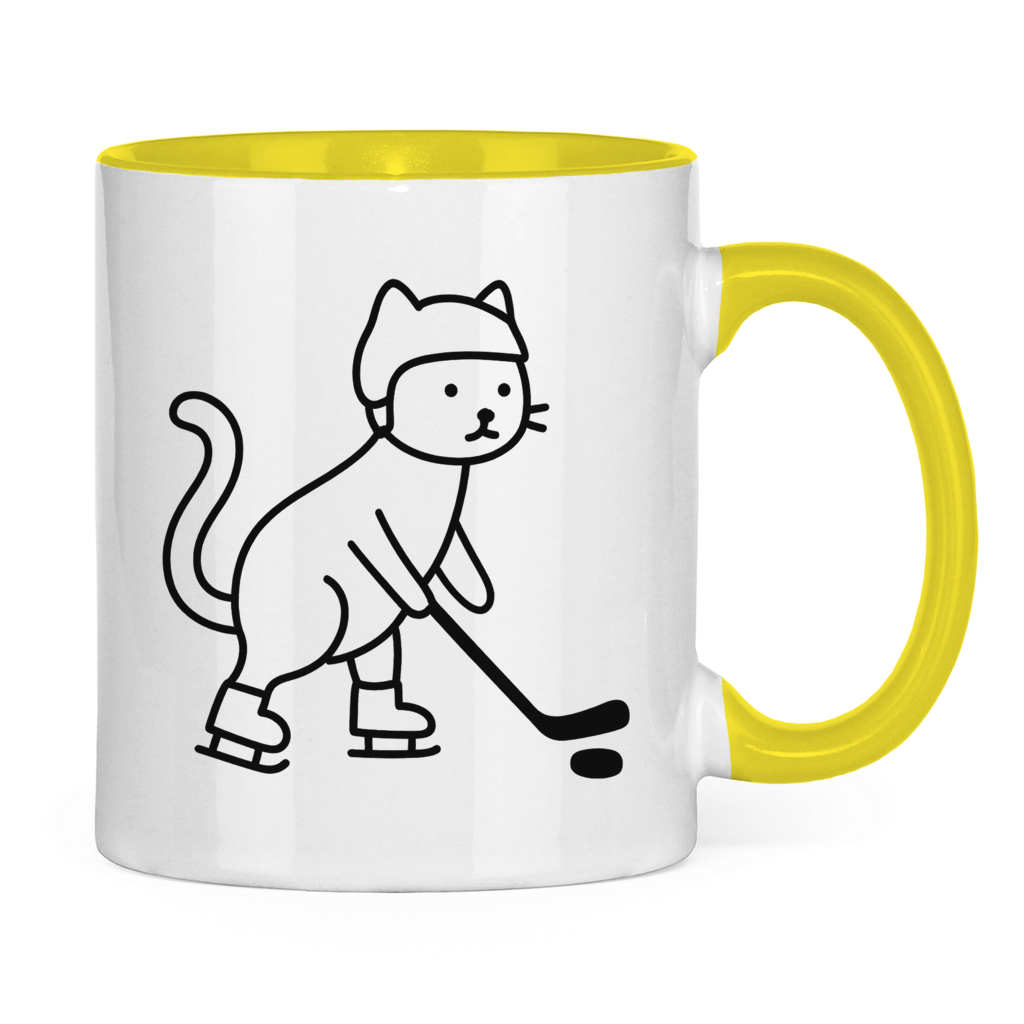 Tasse zweifarbig HOCKEY CAT