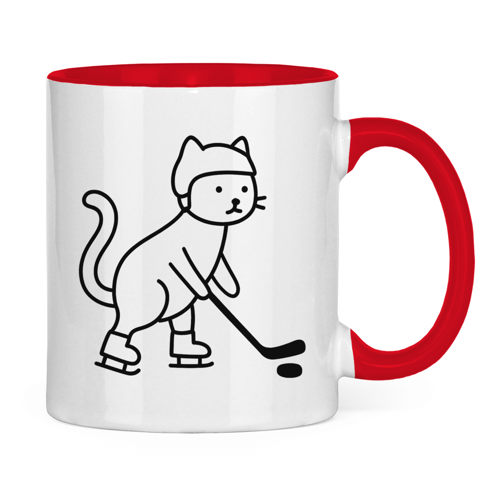 Tasse zweifarbig HOCKEY CAT