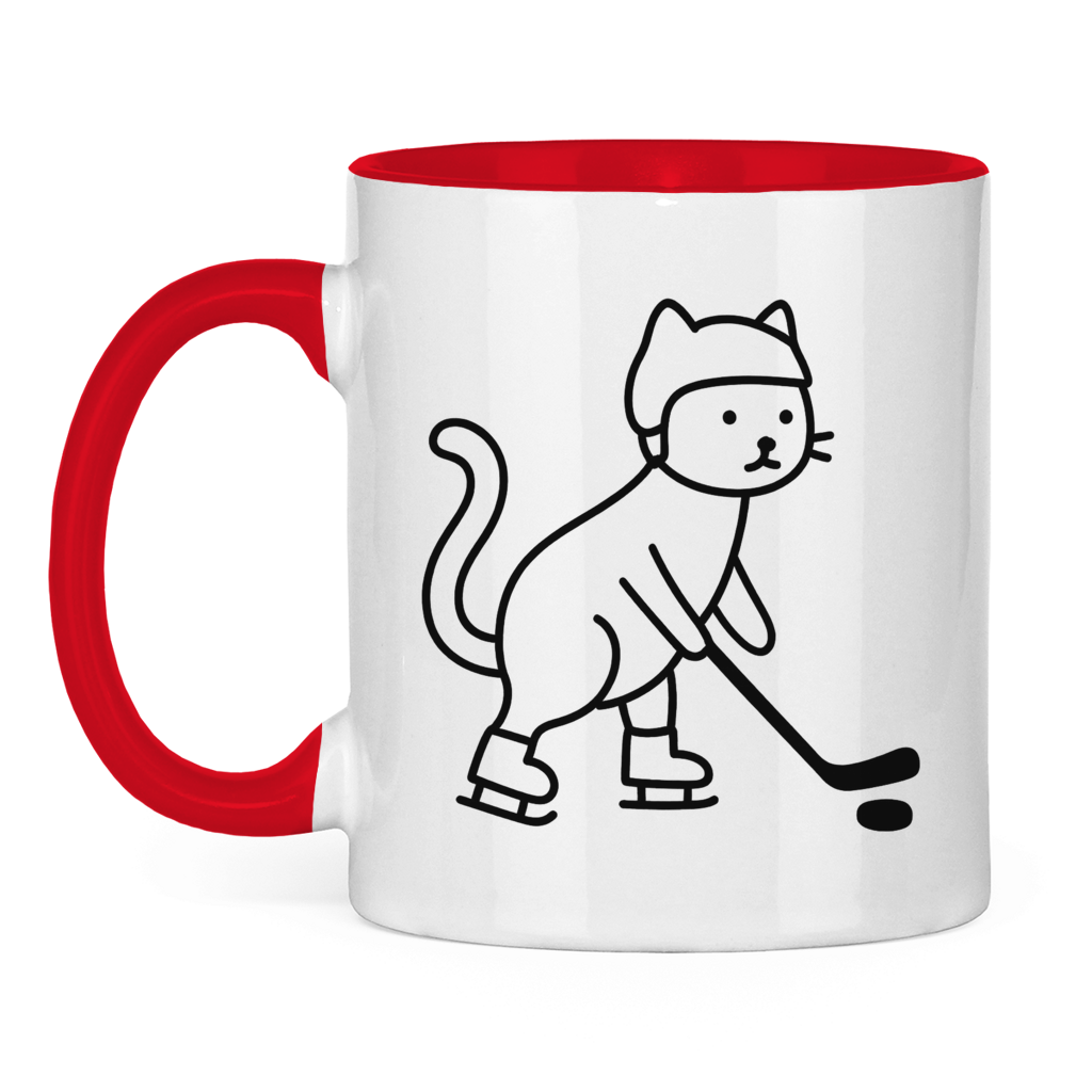 Tasse zweifarbig HOCKEY CAT