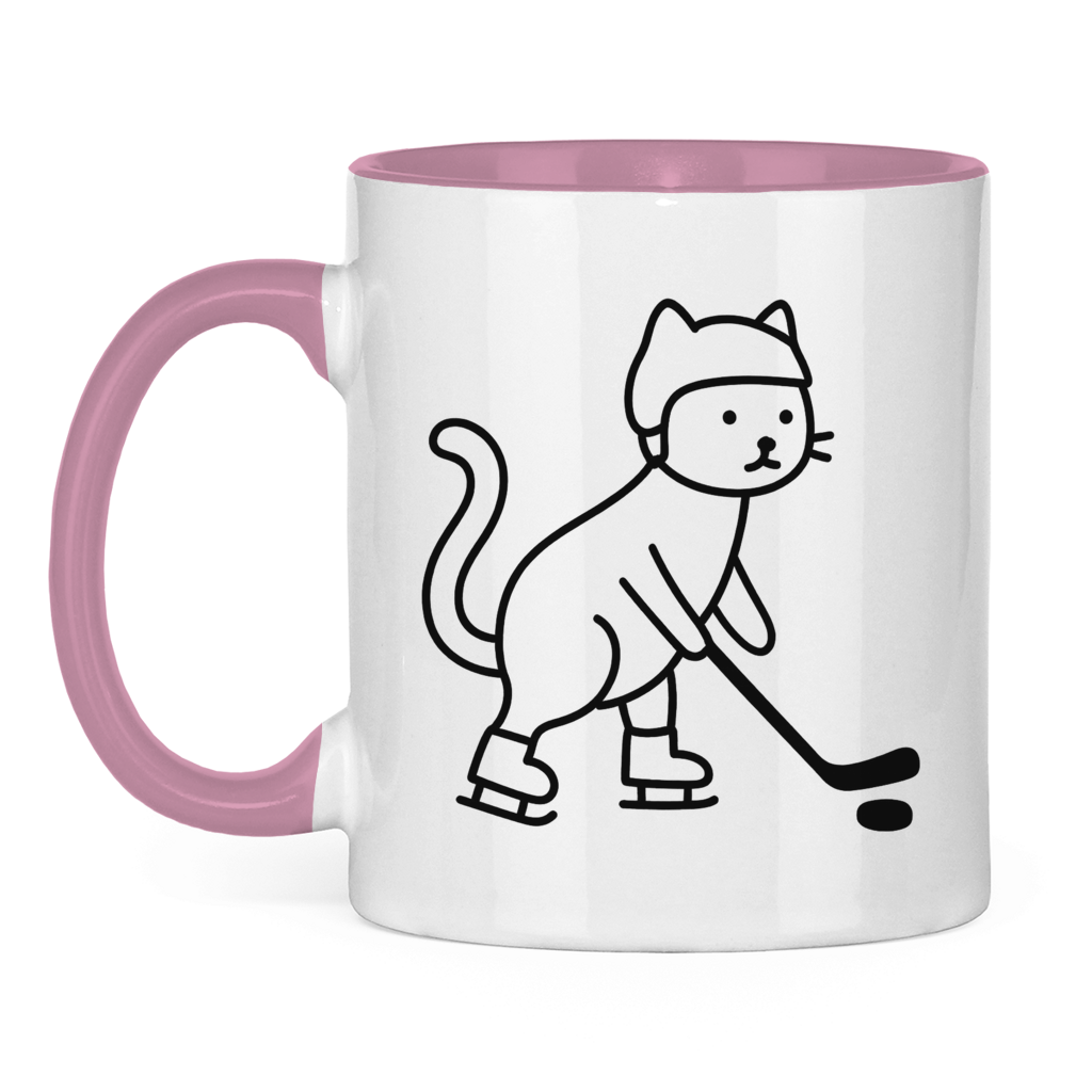 Tasse zweifarbig HOCKEY CAT
