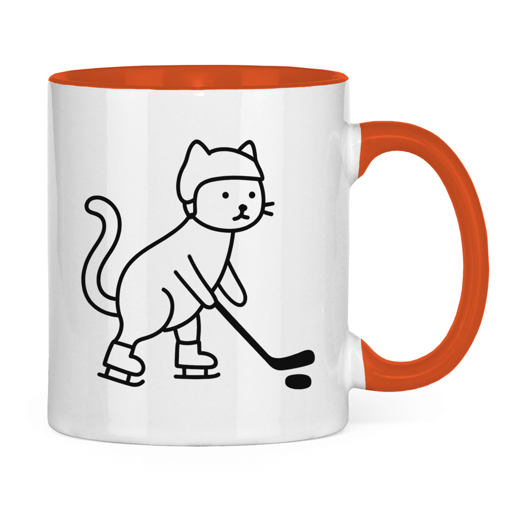 Tasse zweifarbig HOCKEY CAT