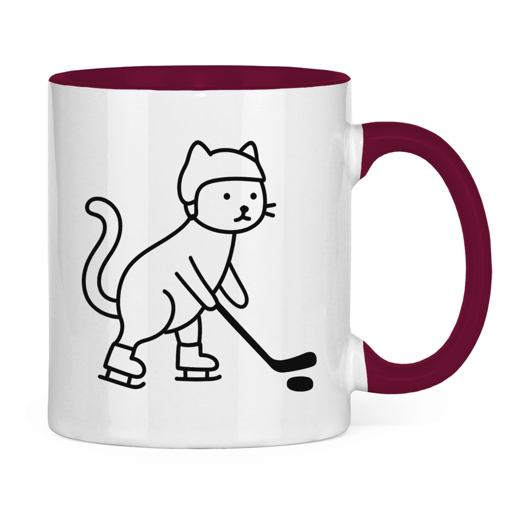 Tasse zweifarbig HOCKEY CAT