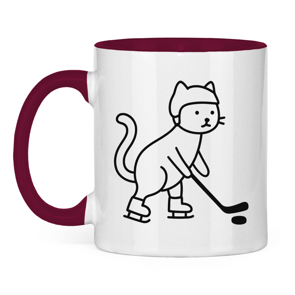 Tasse zweifarbig HOCKEY CAT