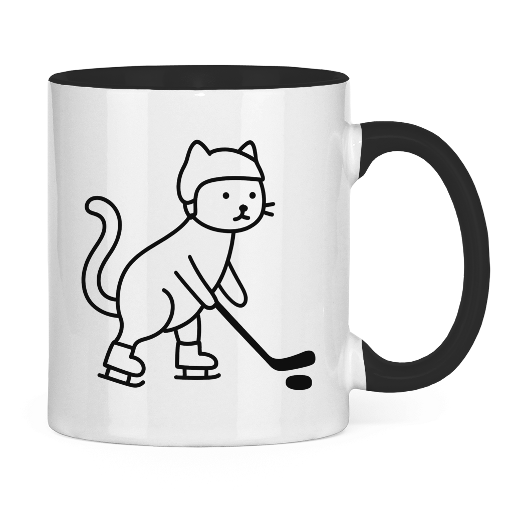 Tasse zweifarbig HOCKEY CAT