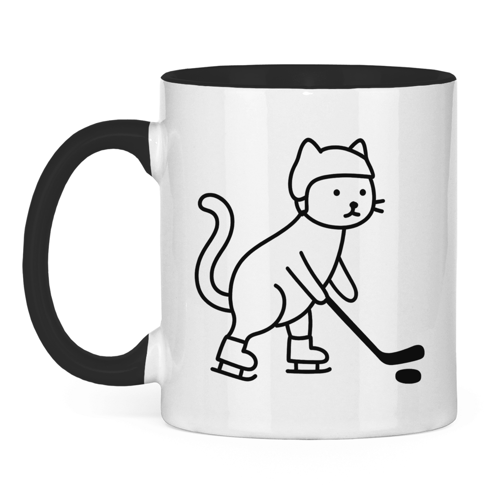 Tasse zweifarbig HOCKEY CAT