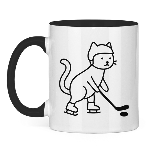 Tasse zweifarbig HOCKEY CAT