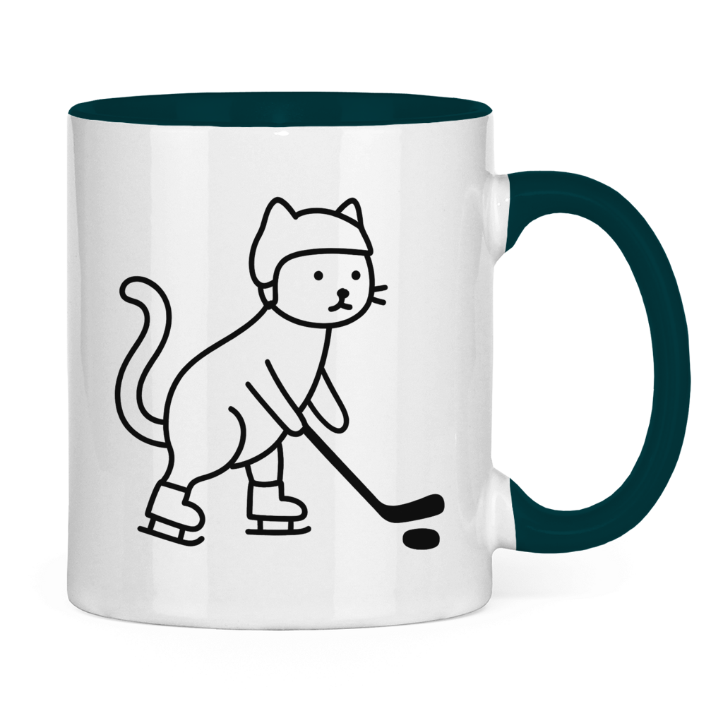 Tasse zweifarbig HOCKEY CAT